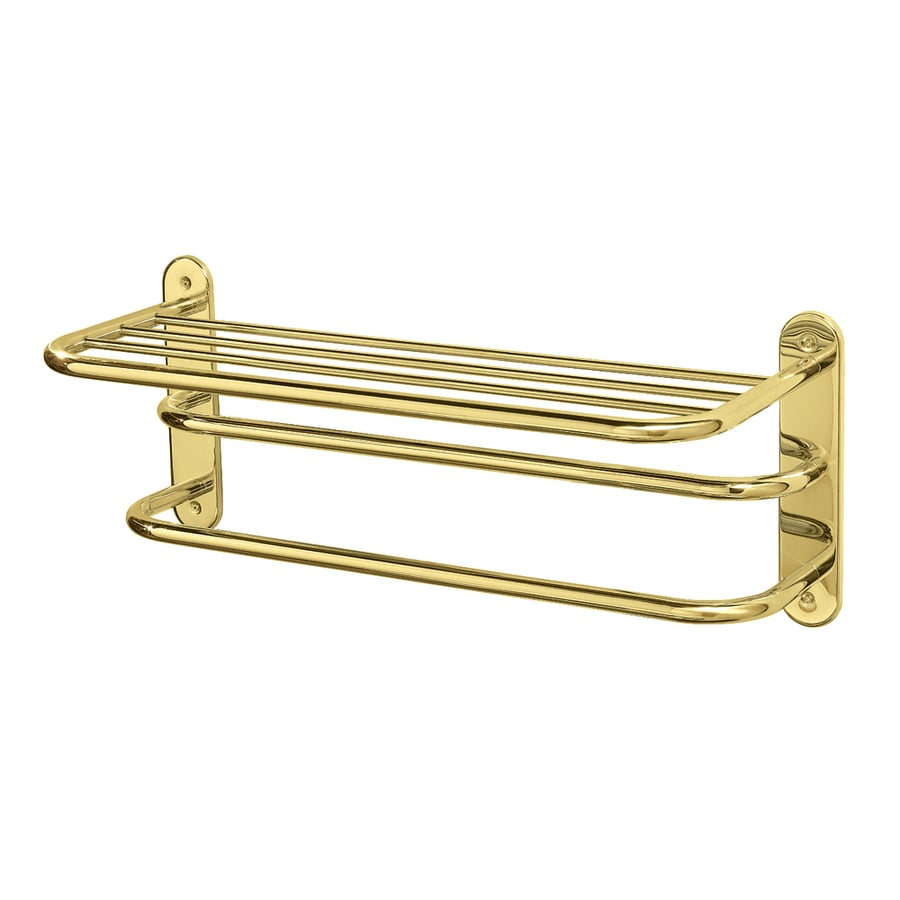 Shop Gatco Essentials Polished Brass Metal Towel Rack At Lowes Com   011296187054 