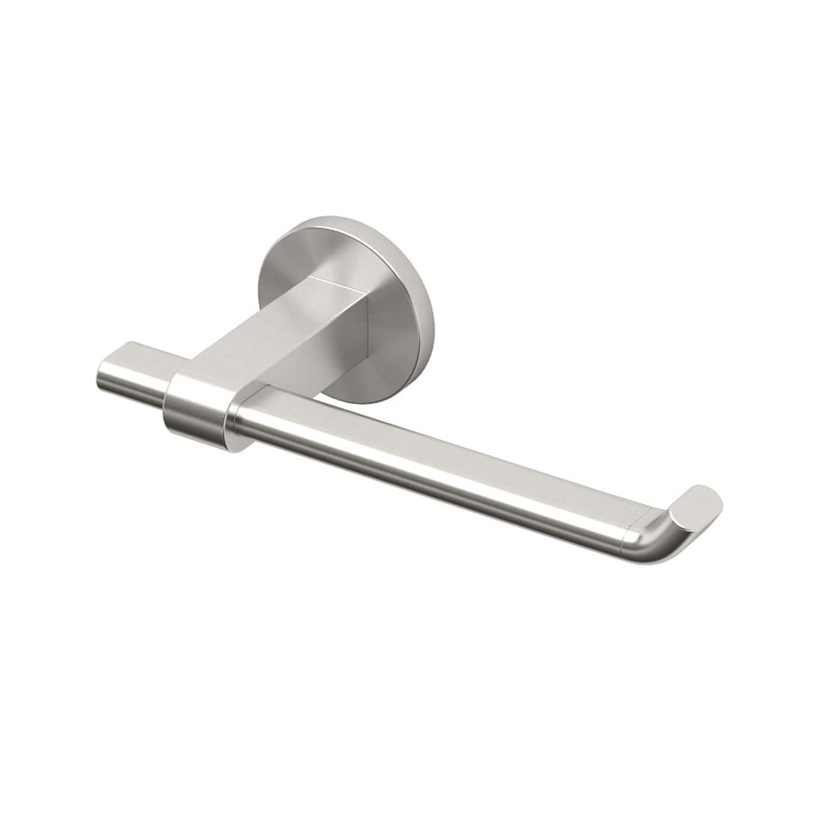Gatco Zone Satin Nickel Surface Mount Single Post with Arm Toilet Paper Holder in the Toilet