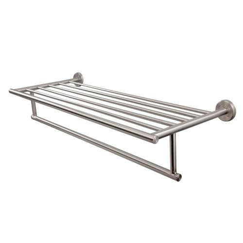 Gatco Latitude 2 26-in Satin Nickel Wall Mount Double Towel Bar at ...