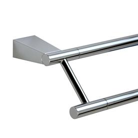 Gatco Bleu 24-in Chrome Wall Mount Double Towel Bar