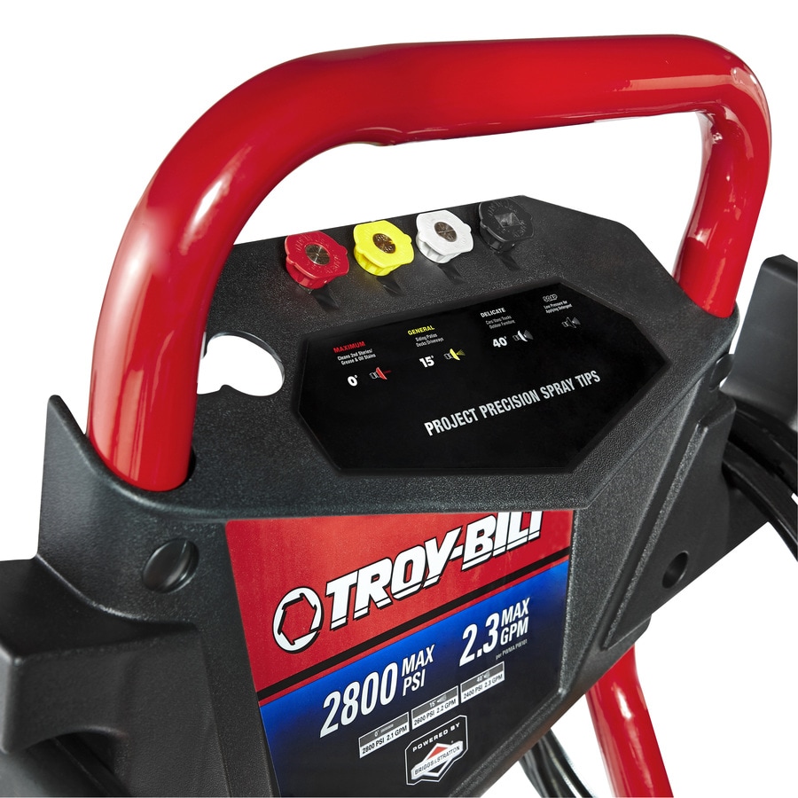 Troy-Bilt 2800 PSI 2.3-Gallon-GPM Cold Water Gas Pressure Washer (CARB ...