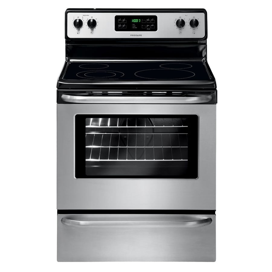Frigidaire Smooth Surface Freestanding 5.3-cu ft Self-Cleaning Electric Stainless Steel Electric Stove Lowes
