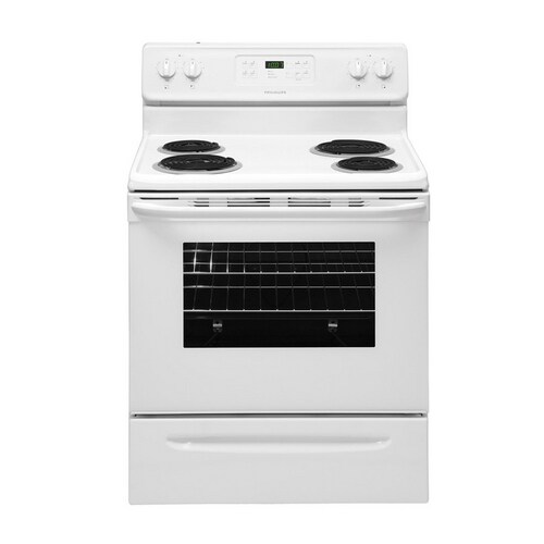 Frigidaire 30in 4 Elements 5.3cu ft SelfCleaning Electric Range (White) in the Single Oven