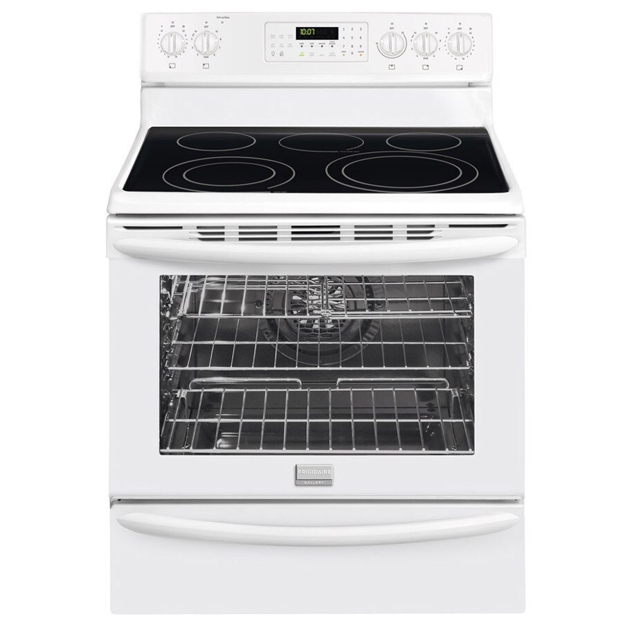 Frigidaire FGEF3055MW Gallery 30-in Glass Top Self-Cleaning Electric Range (White)