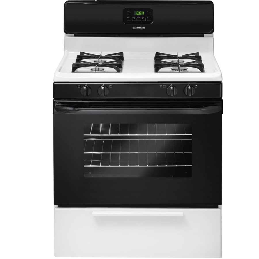 Tappan 4 Burners 4 2 Cu Ft Gas Range Black White Common 30 In