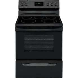 Electric Ranges At Lowes Frigidaire Smooth Surface 5 Element 4 9 Cu Ft Freestanding Electric Range Black