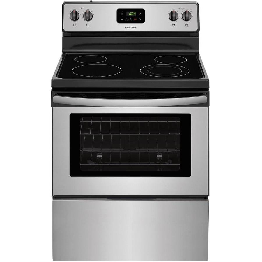 Frigidaire 30-in Glass Top Electric Range (Stainless Steel) in the ...