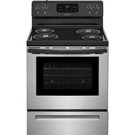 Electric Ranges At Lowes Frigidaire 5 3 Cu Ft Self Cleaning Freestanding Electric Range Stainless Steel