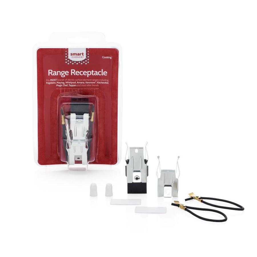 Universal Electric Range Replacement Range Receptacle (White/Black) at