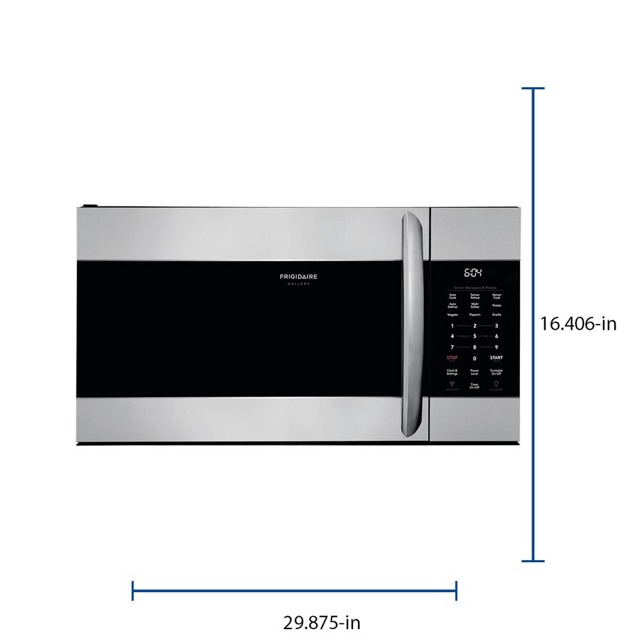Frigidaire Gallery 1 7 Cu Ft Over The Range Microwave With Sensor Cooking Smudge Proof Stainless Steel In Microwaves Department At Lowes Frigidaire Gallery 1 7 Cu Ft Over The