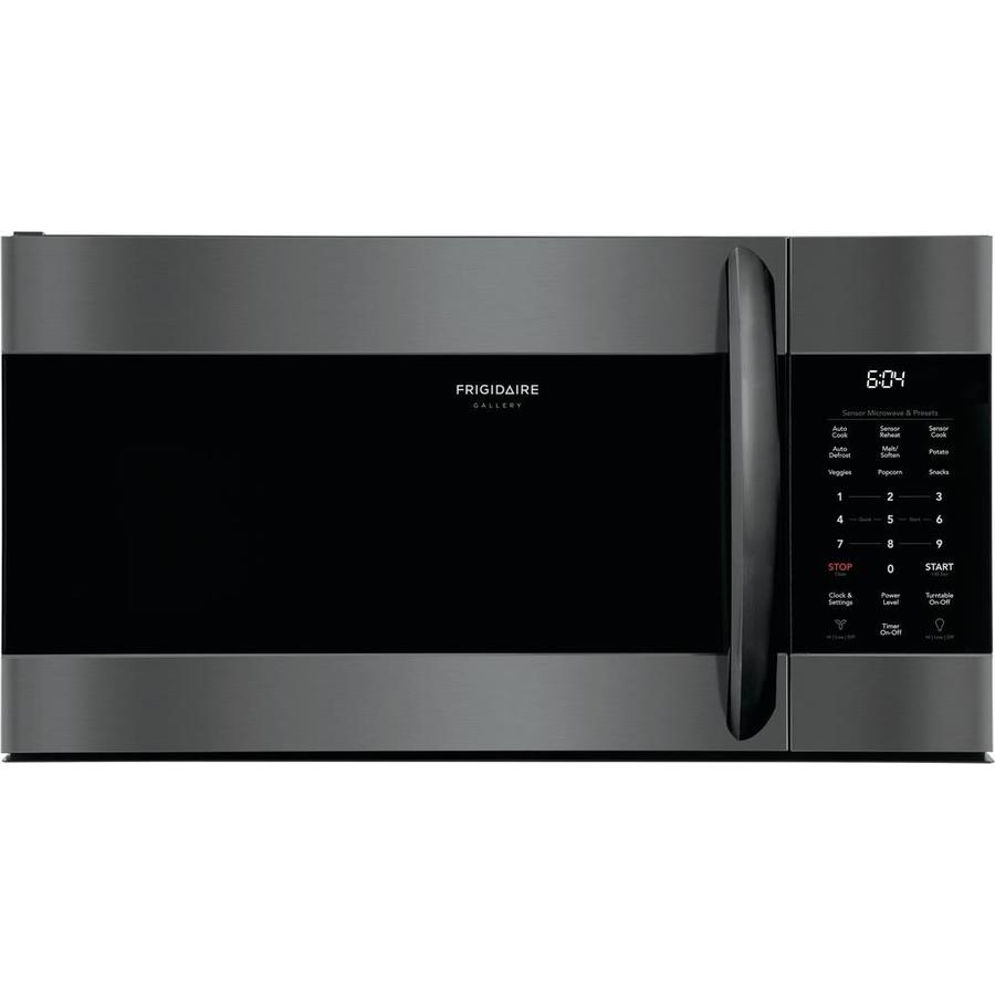Frigidaire Gallery 1 7 Cu Ft Over The Range Microwave With Sensor Cooking Smudge Proof Black Stainless Steel In Microwaves Department At Lowes Frigidaire Gallery 1 7 Cu Ft Over The