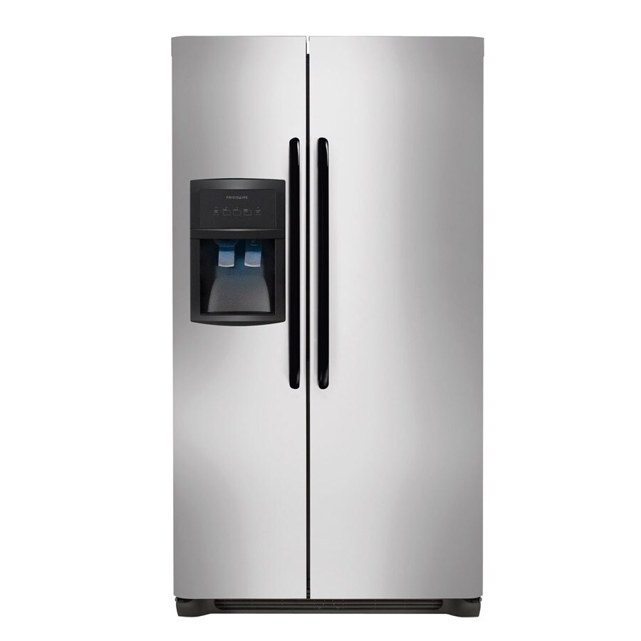 Frigidaire 26 Cu Ft Side By Side Refrigerator Stainless Steel Energy Star In The Side By Side Refrigerators Department At Lowes Com
