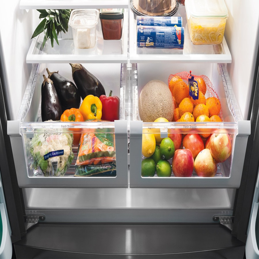 Frigidaire 27.19-cu ft French Door Refrigerator with Ice Maker (Black ...
