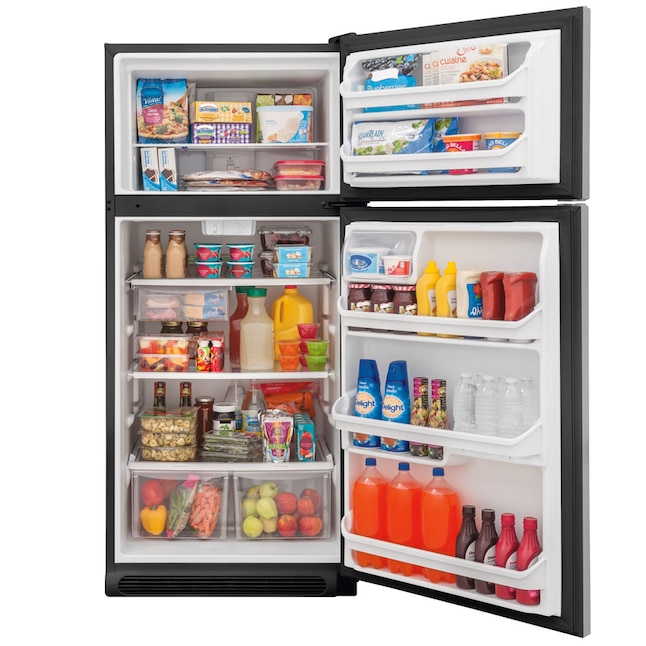 Frigidaire 18-cu ft Top-Freezer Refrigerator (Stainless Steel) ENERGY ...