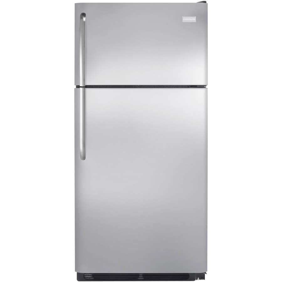 Frigidaire 18-cu ft Top-Freezer Refrigerator (EasyCare Stainless Steel ...