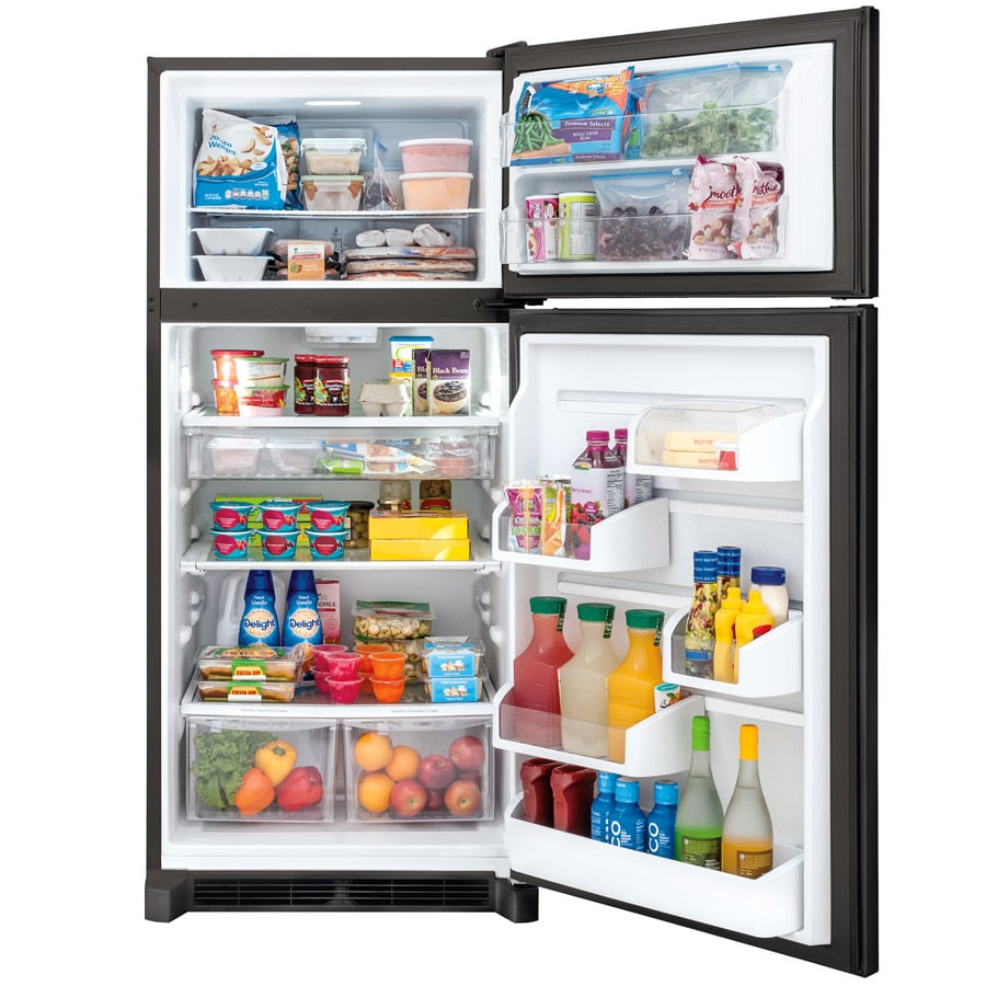Frigidaire Gallery 18-cu ft Top-Freezer Refrigerator (Black) ENERGY ...