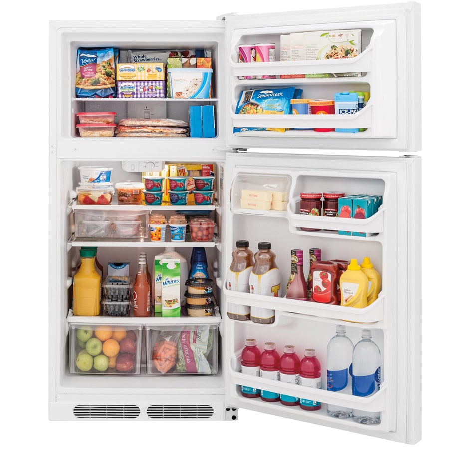 Frigidaire 14.5-cu ft Top-Freezer Refrigerator (White) at Lowes.com