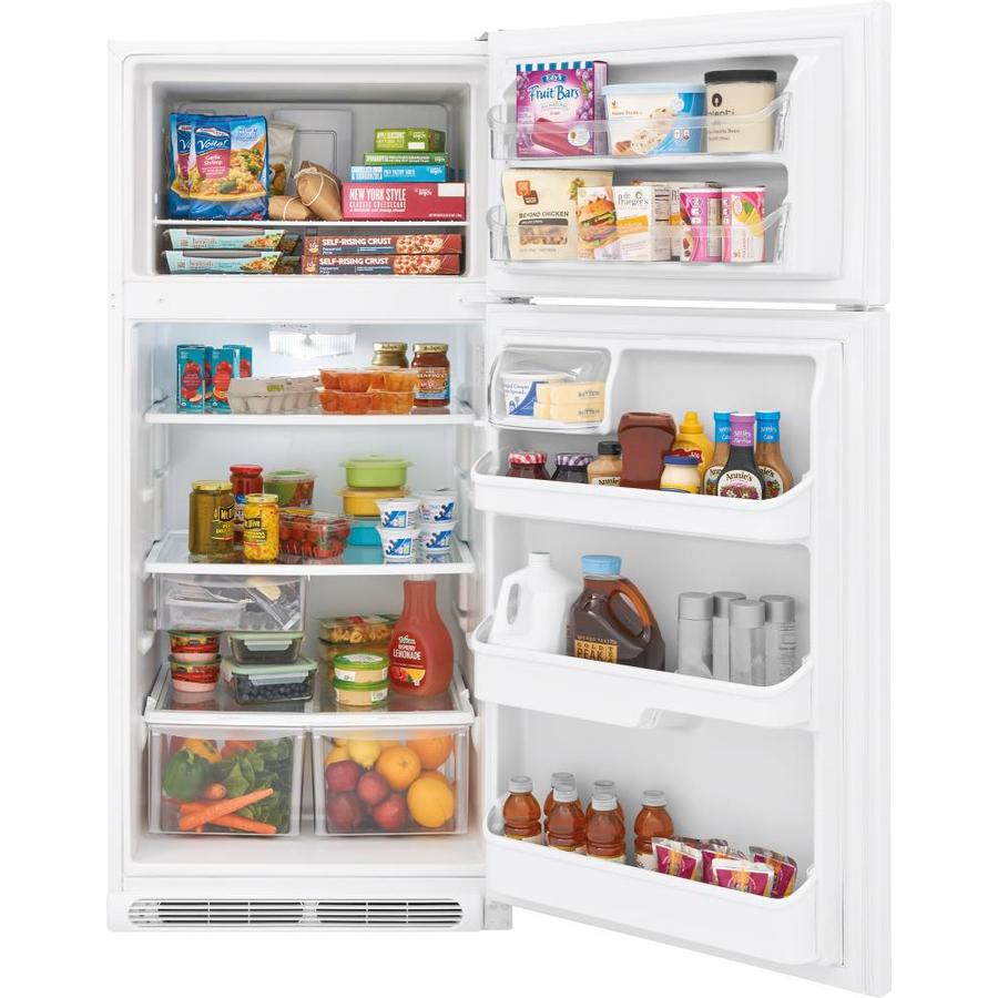 Frigidaire 18-cu ft Top-Freezer Refrigerator (White) at Lowes.com