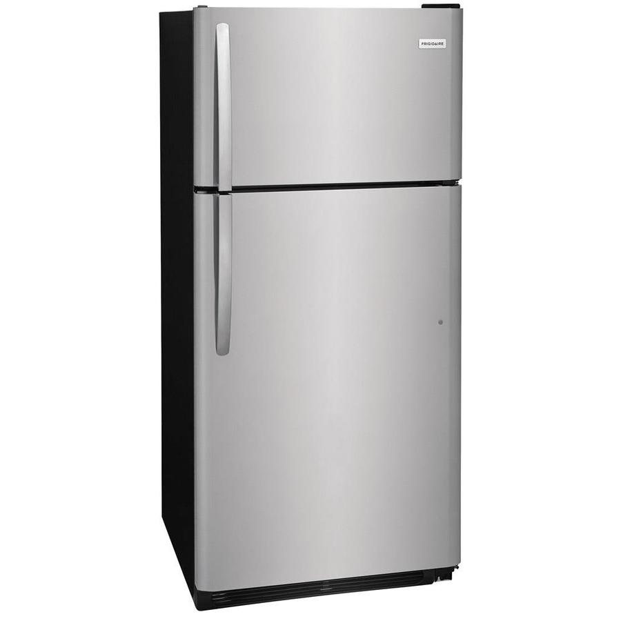 Frigidaire 18-cu ft Top-Freezer Refrigerator (Stainless steel) in the ...