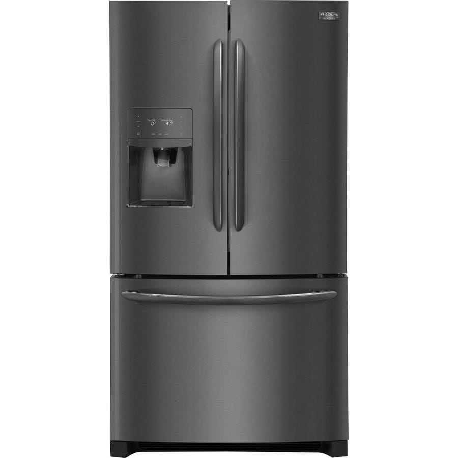 Frigidaire Gallery 26 8 Cu Ft French Door Refrigerator With Ice Frigidaire Gallery 26 8 Cu Ft French Door Refrigerator With Ice Maker Fingerprint Resistant Black Stainless Steel Energy Star