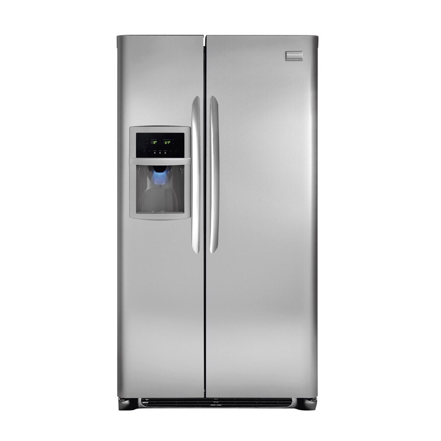 Frigidaire Gallery 22 7 Cu Ft Side By Side Refrigerator Stainless Steel Energy Star In The Side By Side Refrigerators Department At Lowes Com