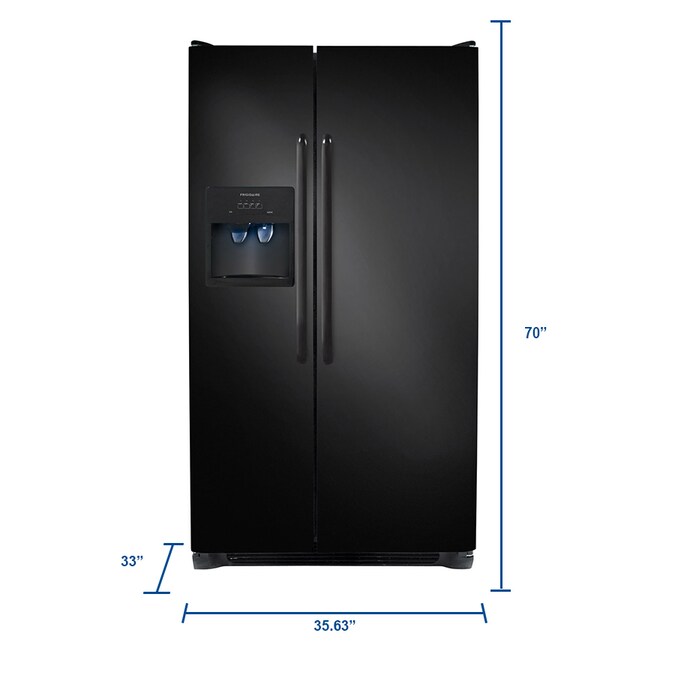 Frigidaire 26 Cu Ft Side By Side Refrigerator With Ice Maker Black At Lowes Com