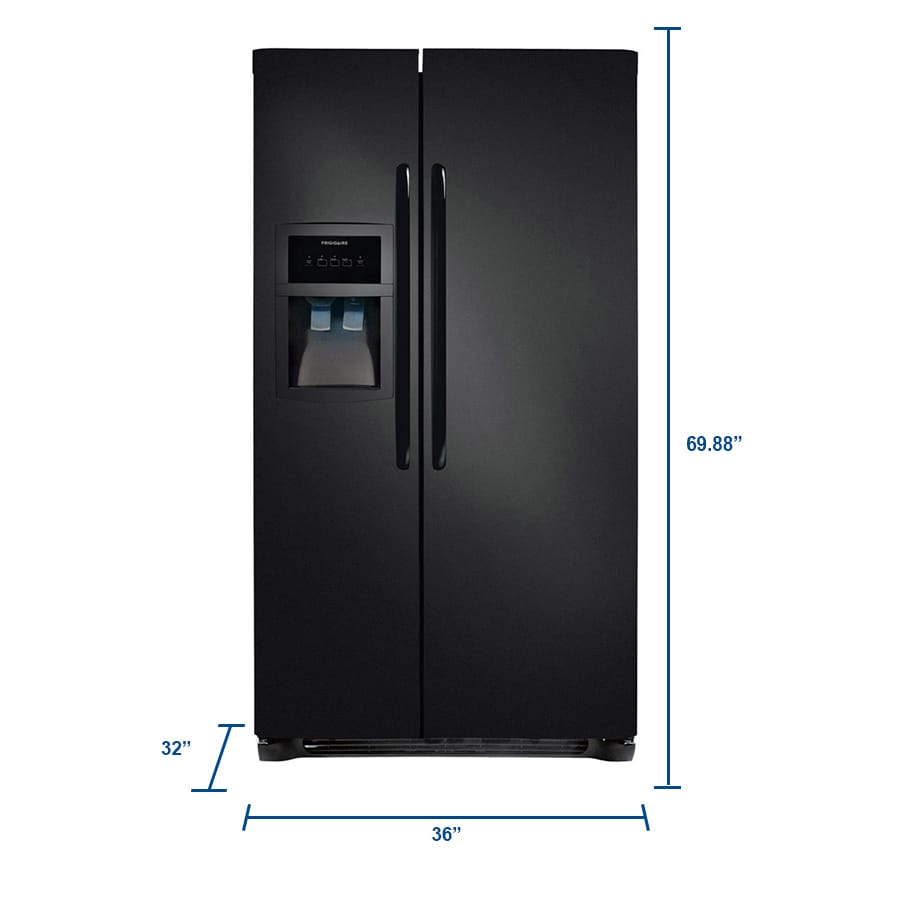 frigidaire 26 cu ft stainless steel side by side refrigerator