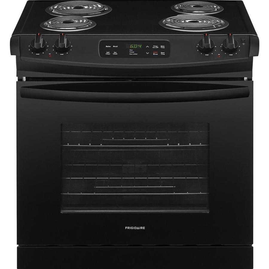 Frigidaire 46 In 46 Cu Ft Self Cleaning Drop In Electric Range Black At 1855