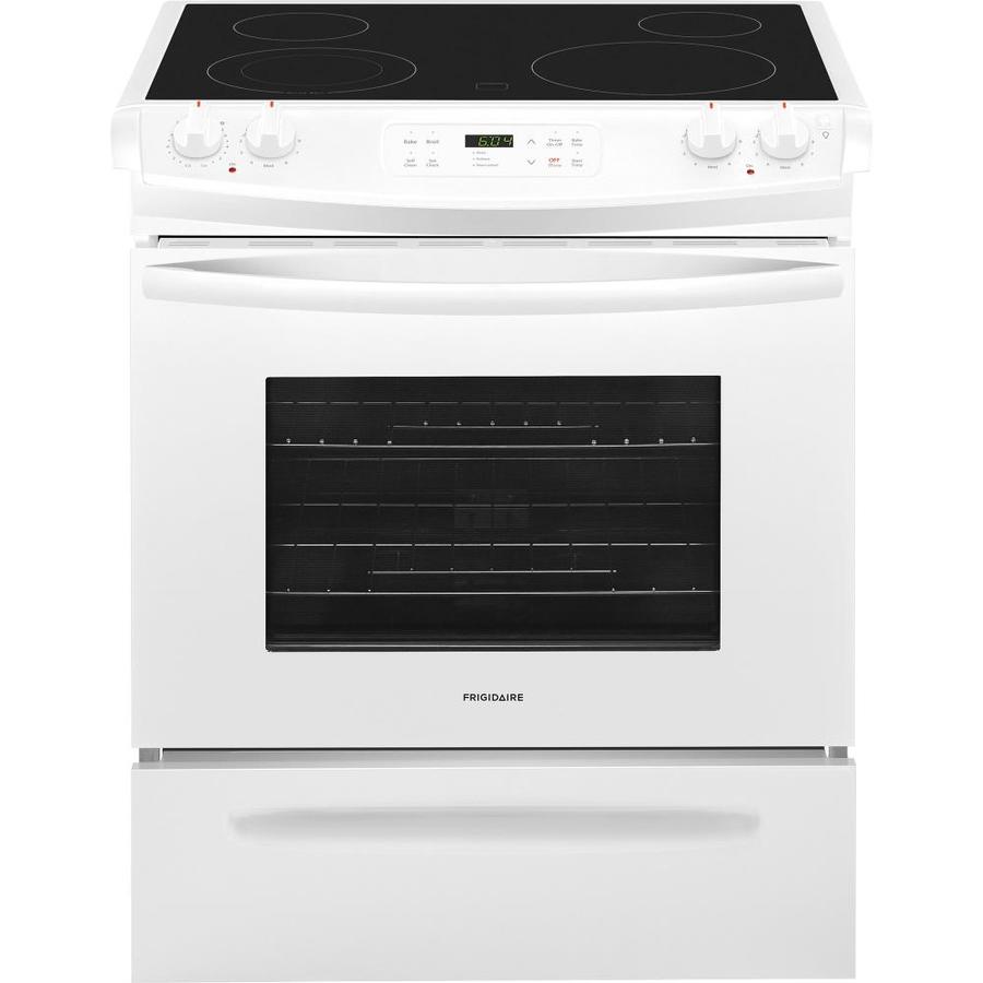 Frigidaire Smooth Surface SelfCleaning Slidein Electric Range (White) 30; Actual 30