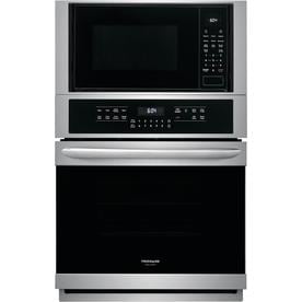 Microwave Wall Oven Combinations At Lowes Frigidaire Gallery Self Cleaning True Convection Microwave Wall Oven Combo Stainless Steel 27 Inch
