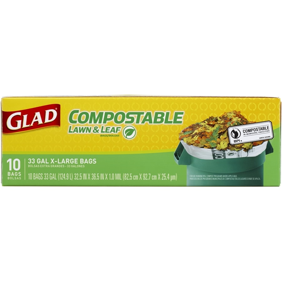 Glad Compole 10 Count 33 Gallon Green Outdoor Leaf Trash Bags At Glad Compole 10 Count 33 Gallon Green Outdoor Leaf Trash Bags