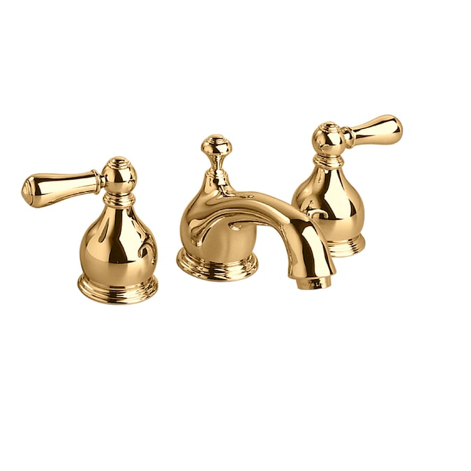 American Standard Hampton Polished Brass 2 Handle Widespread Watersense Labeled Bathroom Sink Faucet Drain Included In The Faucets Department At Com - American Standard Bathroom Sink Faucet Replacement Parts