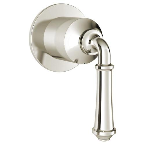 American Standard Polished Nickel Lever Shower Handle in the Shower