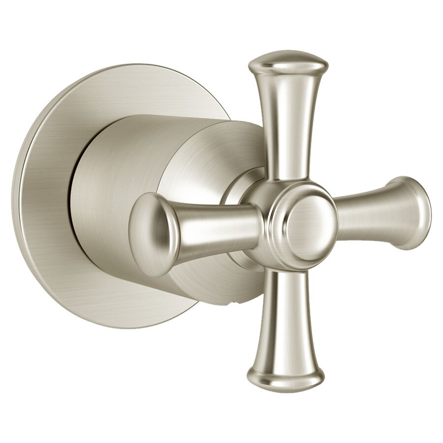 American Standard Brushed Nickel Cross Shower Handle in the Shower