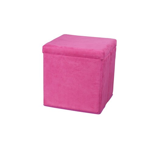 Linon Pink Square Ottoman in the Indoor Ottomans department at