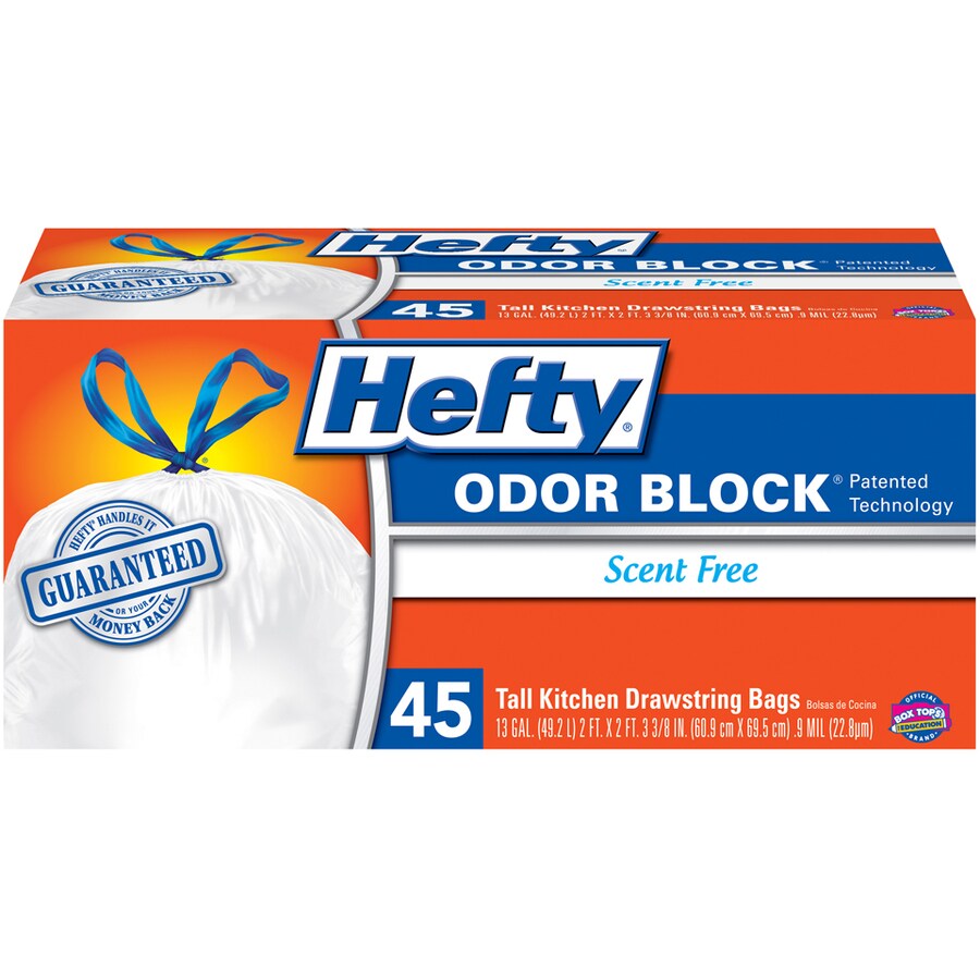 hefty 15 gallon trash bags