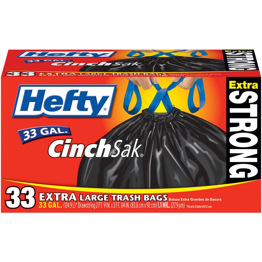 Hefty Strong Extra Large Trash Bags, 33 Gallon, 20 Ct