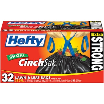 Hefty 39-Gallons Drawstring Trash Bag (32-Count) at