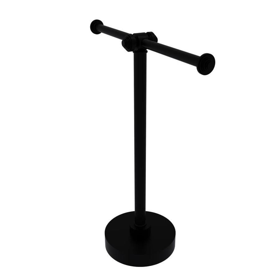 Allied Brass TS-15D-BKM Free Standing Two Arm Guest Towel Holder Matte Black