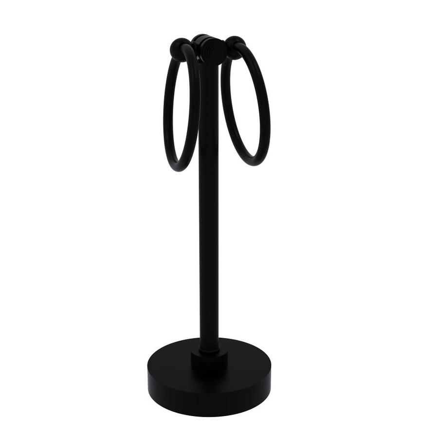 Allied Brass Southbeach Matte Black Freestanding Countertop Towel Ring