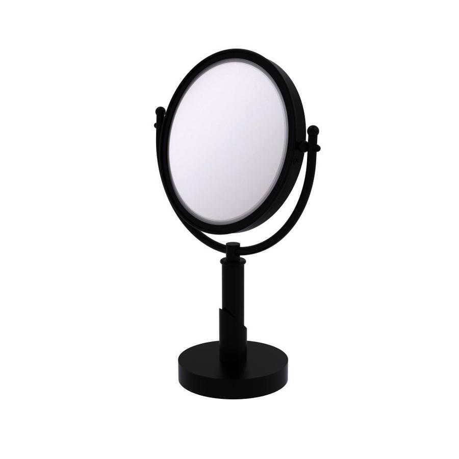 Allied Brass Soho 8 In X 15 In Matte Black Double Sided Magnifying Countertop Vanity Mirror In The Makeup Mirrors Department At Lowes Com