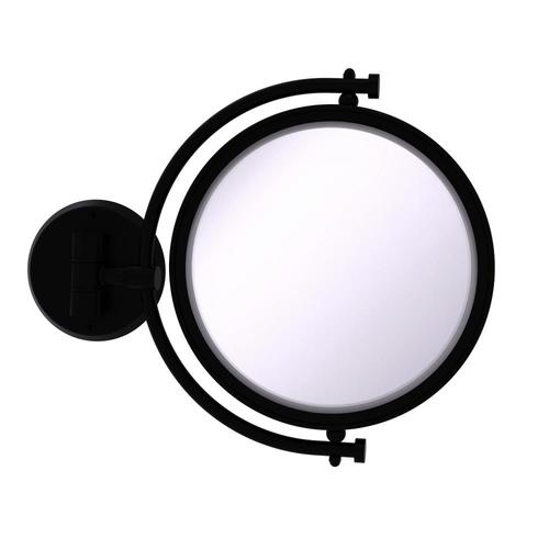 Allied Brass WM-4//5X-BKM 8 Inch Wall Mounted Make-Up Mirror 5X Magnification Matte Black