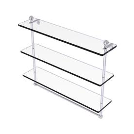 Allied Brass Rc 2 22 Sch 22 Inch Two Tiered Glass Shelf Satin Chrome Bathroom Shelves