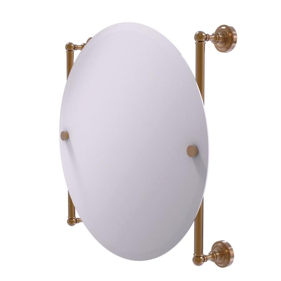 Allied Brass Dottingham 22in Brushed Bronze Round Frameless Bathroom