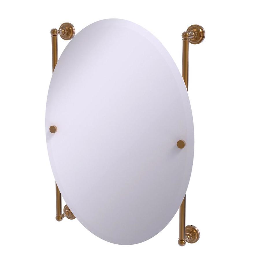 Allied Brass Dottingham 21in Brushed Bronze Oval Frameless Bathroom