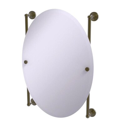 Allied Brass Waverly Place 21 In Antique Oval Frameless Antique Brass Oval Frameless
