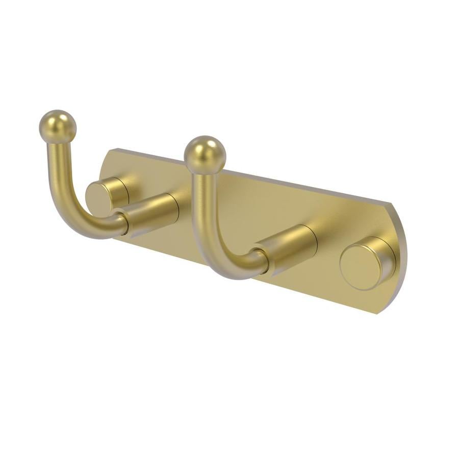 Allied Brass Skyline Double Hook Satin Brass Towel Hook in the Towel ...