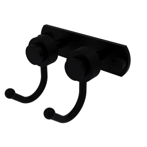 Allied Brass Mercury Double Hook Matte Black Towel Hook in the Towel ...