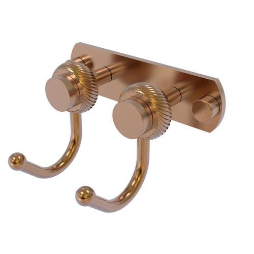 Allied Brass Mercury Double Hook Brushed Bronze Towel Hook in the Towel