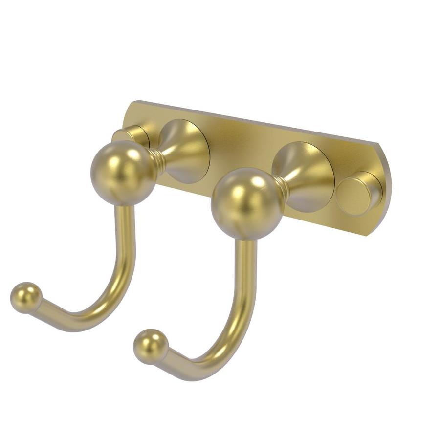 Allied Brass Shadwell Double Hook Satin Brass Towel Hook in the Towel